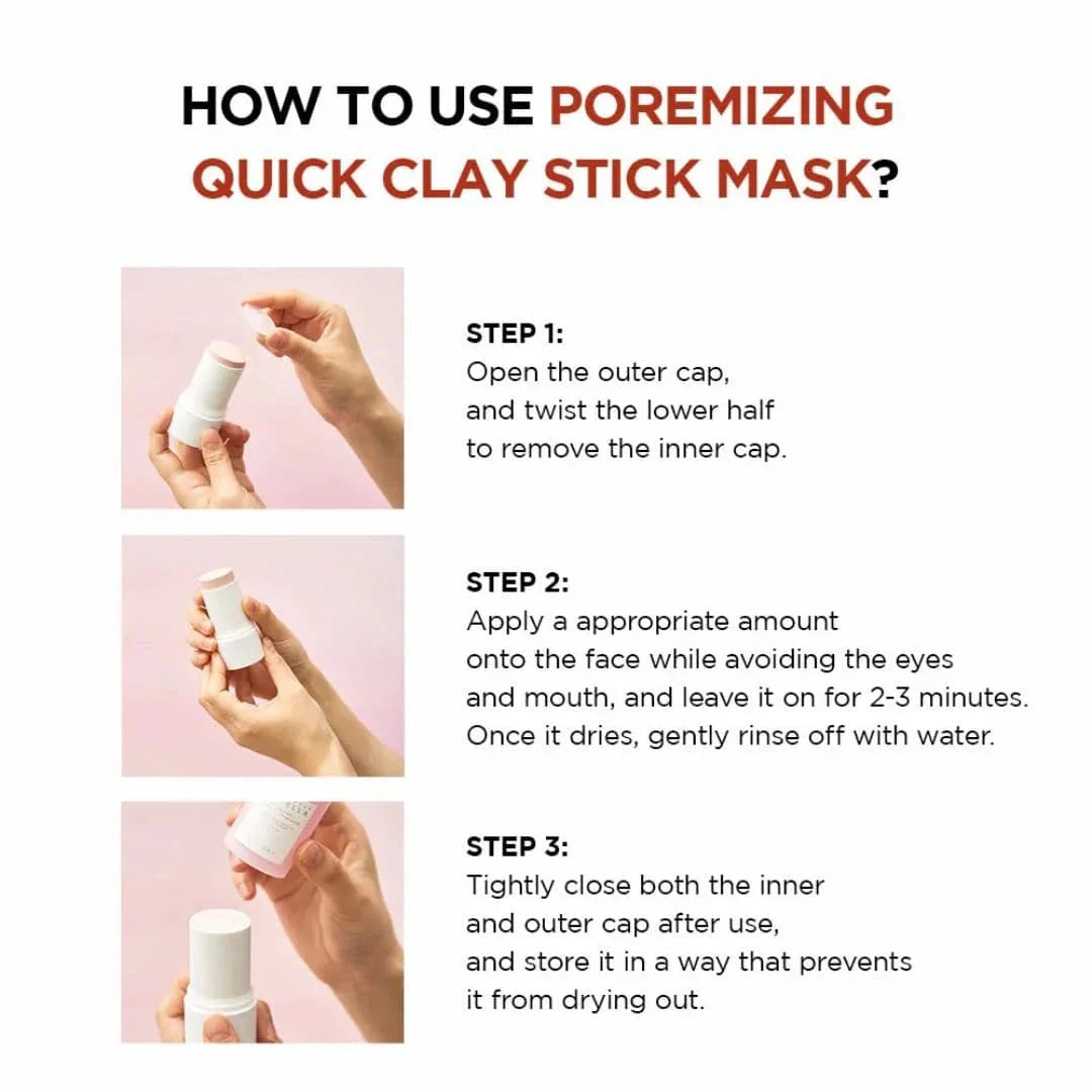 SKIN1004 Madagascar Centella Pore-Reducing Quick Clay Stick Mask by Lakinza K-beauty, 27g, with a sleek clay mask stick in hand.
