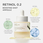 SKIN1004 Madagascar Centella Retinol 0.2 Boosting Shot Ampoule 30ml from Lakinza K-beauty, clear glass bottle with dropper.