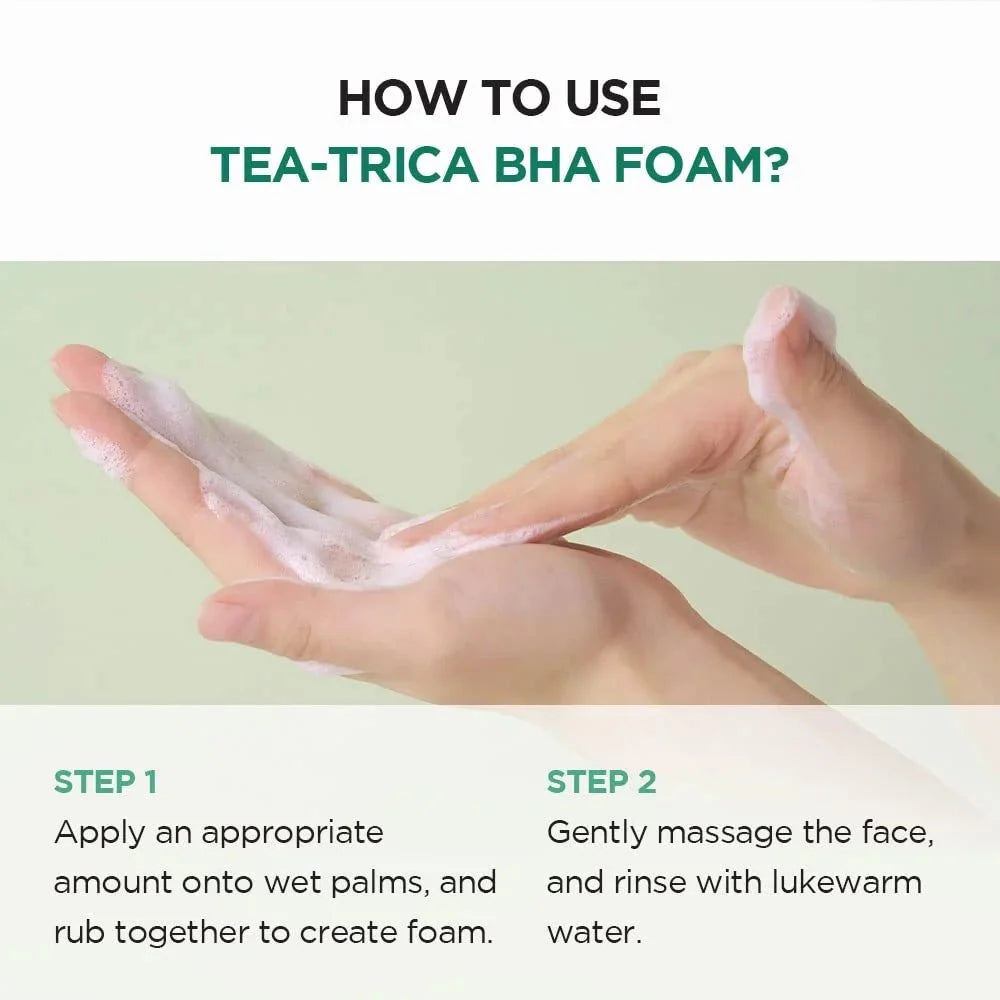 Lakinza K-beauty SKIN1004 Madagascar Centella Tea-Trica BHA Foam cleanser in 125ml bottle with pump for gentle skin cleansing.