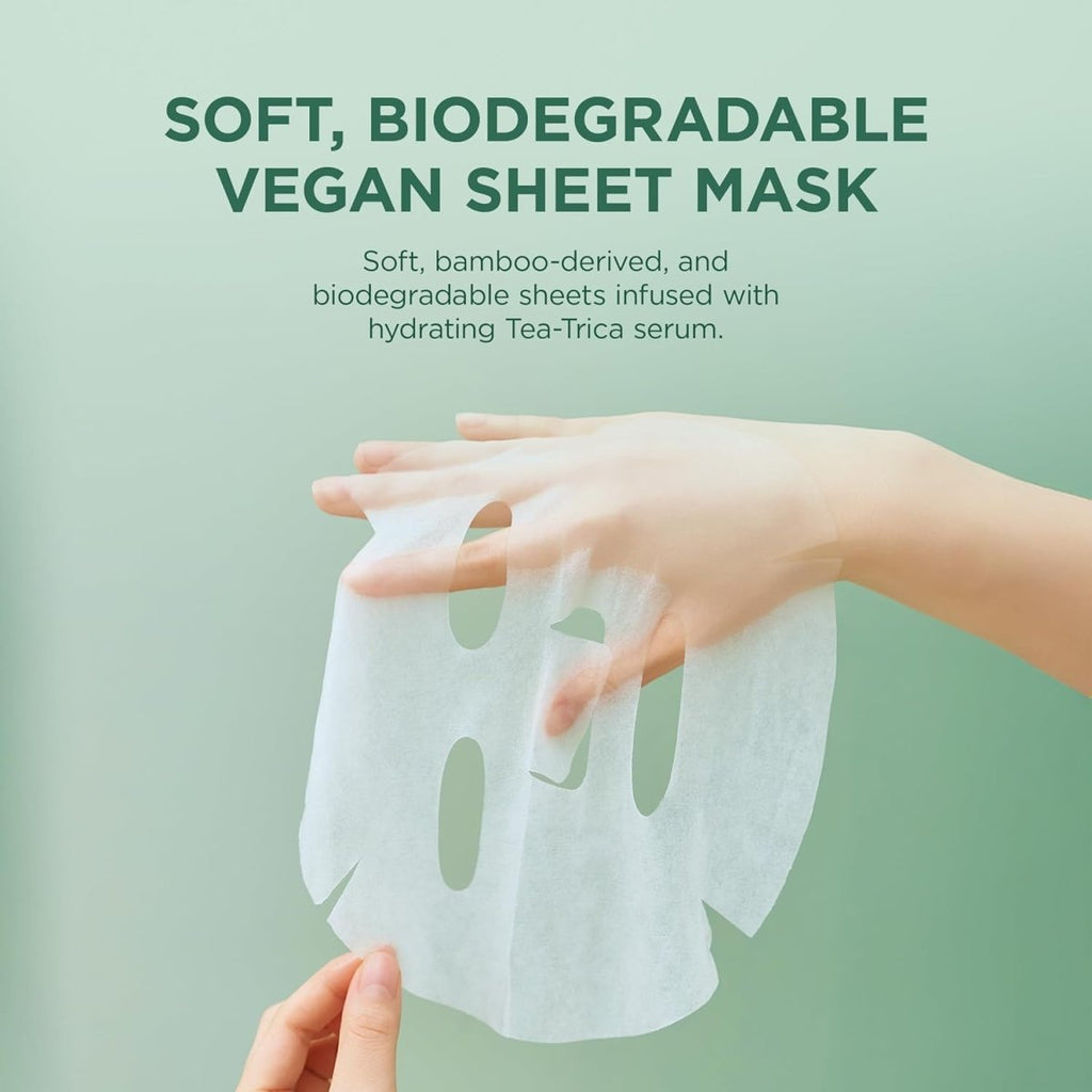 SKIN1004 Madagascar Centella Tea-Trica relaxing mask pack with five 24ml masks, designed for soothing and calming skin.