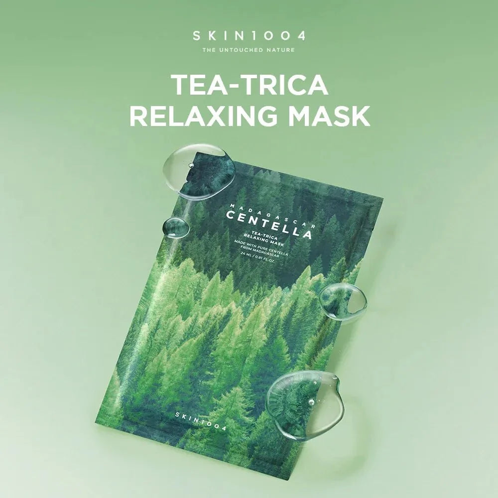 Lakinza SKIN1004 Madagascar Centella Tea-Trica Relaxing Mask 24ml, set of 5, soothing skincare mask for calming and hydration