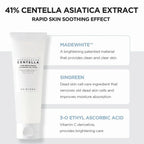 Lakinza K-beauty SKIN1004 Madagascar Centella Brightening Cleansing Gel Foam, gentle cleanser in a white tube with green accents