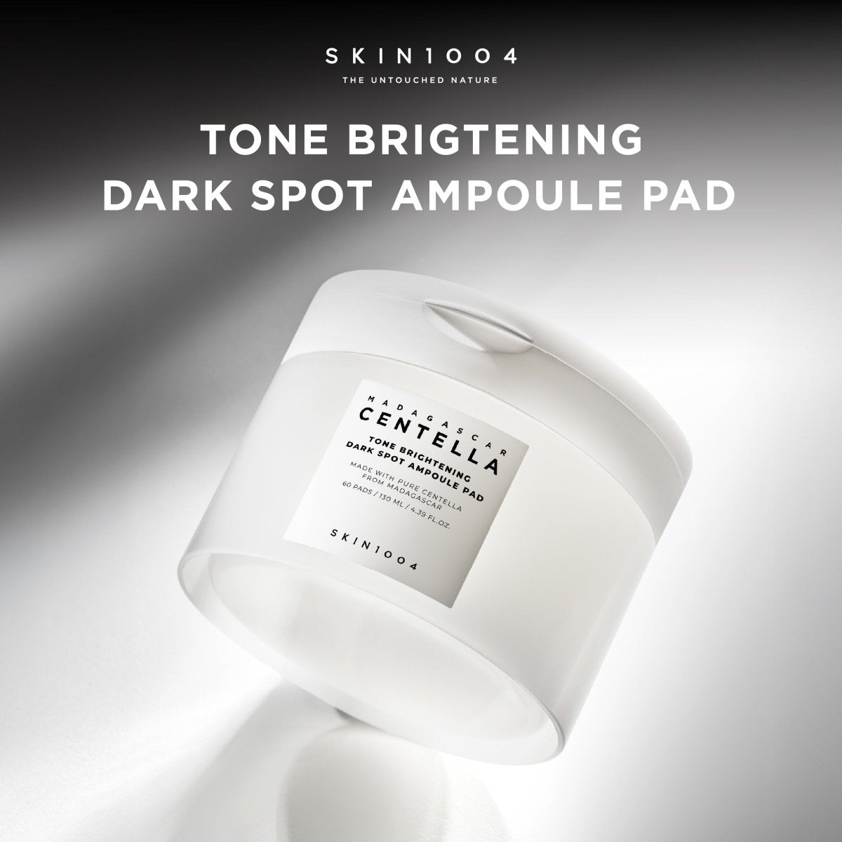 Lakinza K-beauty SKIN1004 Madagascar Centella Brightening Dark Spot Ampoule Pad box with 60 pads for skin tone improvement