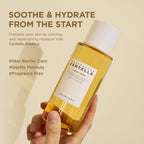SKIN1004 Madagascar Centella Toning Toner in a 210ml bottle, natural skincare product with a clear liquid appearing in the image.