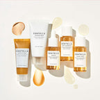 Lakinza SKIN1004 Madagascar Centella Travel Kit with small bottles and jars for K-beauty skincare on a travel tray.
