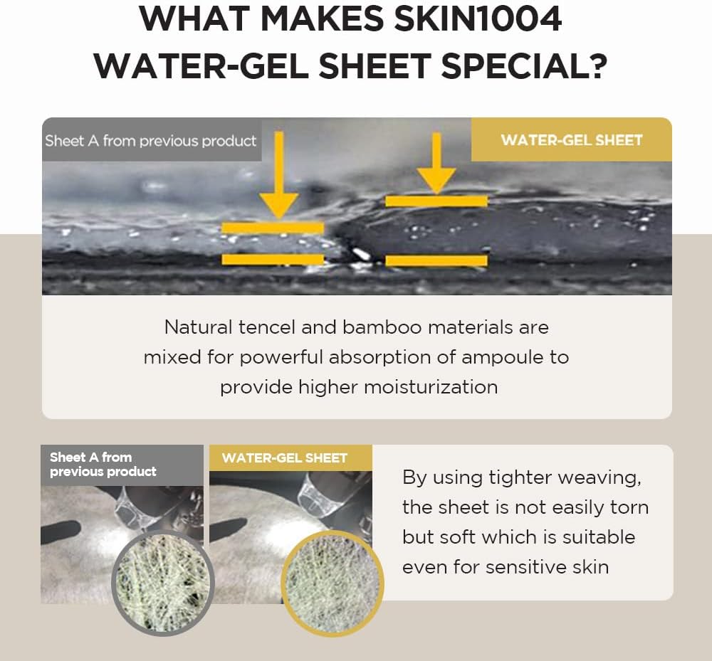SKIN1004 Madagascar Centella Watergel Sheet Ampoule Mask 25ml by Lakinza K-beauty, showing a hydrating sheet mask on a white background.