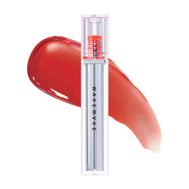 Lakinza WAKEMAKE Dewy Gel Glow Tint 3g lip makeup tube with a glossy finish and vibrant color for a dewy, natural look.