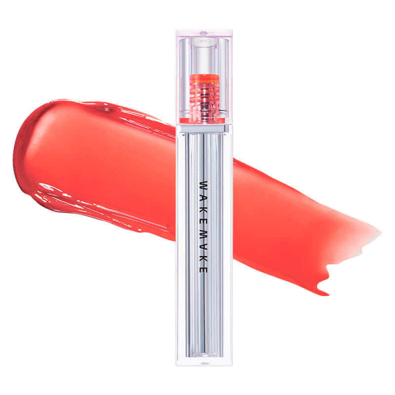 Lakinza WAKEMAKE Dewy Gel Glow Tint in 3g, a vibrant lip makeup product with a glossy, dewy finish in a sleek tube.
